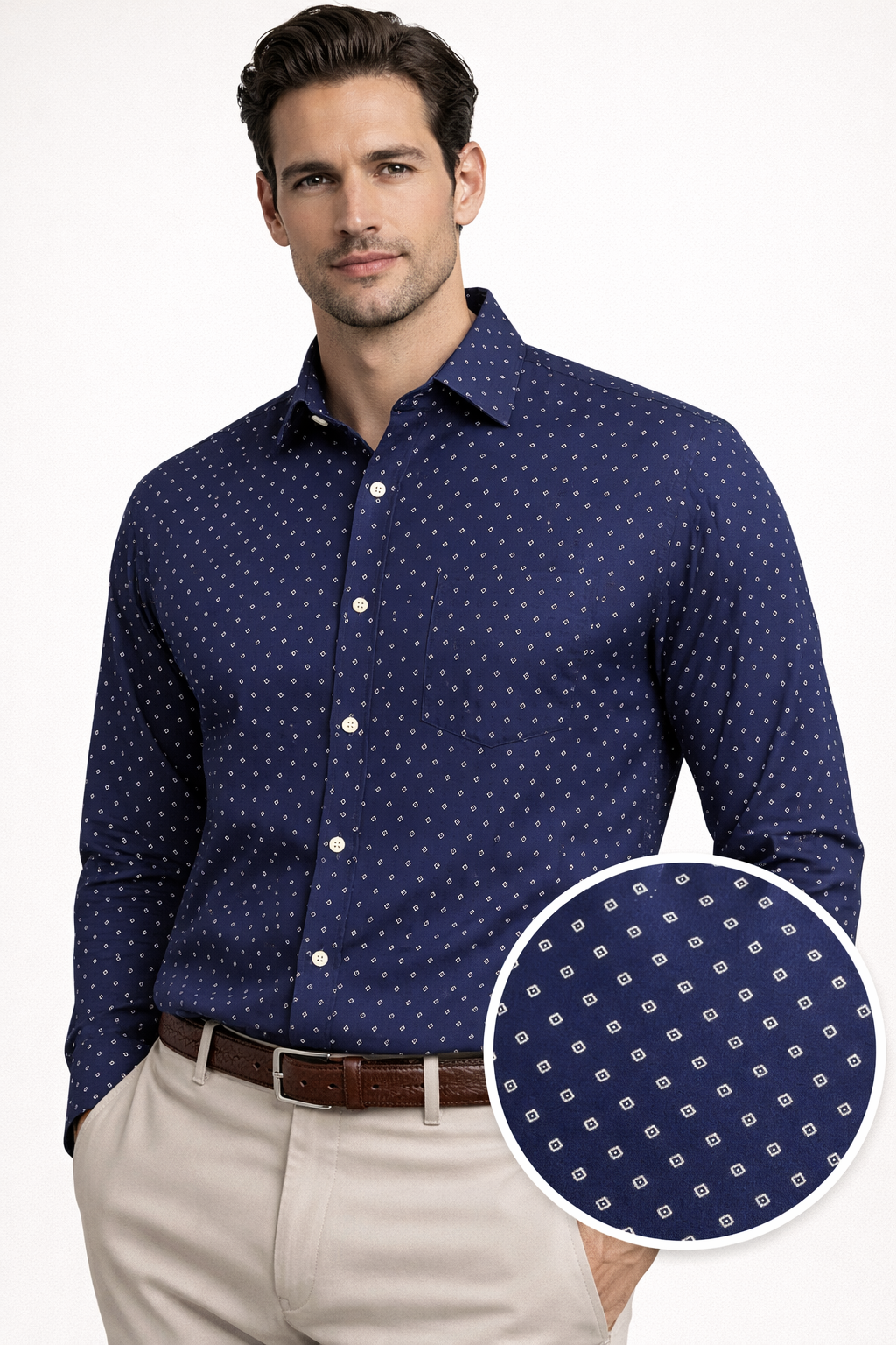100% Cotton Shirt - Blue